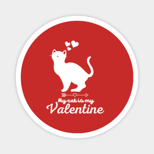 My cat is My Valentine, Valentine's Day Magnet